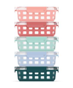 Duraglass™ Meal Prep Containers. Set of 5