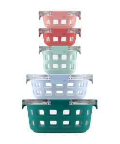 Ello Duraglass™ Round Meal Prep Containers. Set of 5